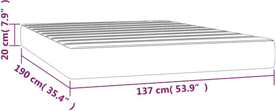 vidaXL Saltea Dublă Anatomică 140x190x20cm cu Arcuri Încapsulate