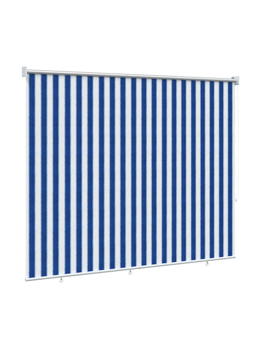 vidaXL Rola De Protecție Solară Sideway Pentru Terasă Cu LED Albastră 2.25x2.3m