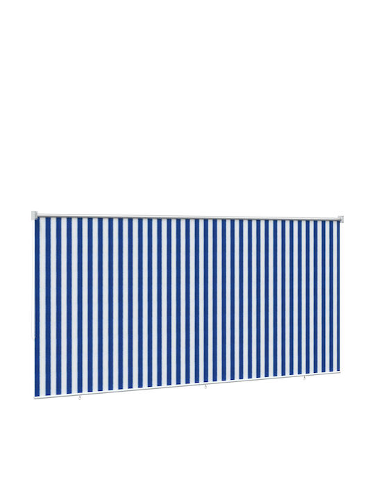 vidaXL Πλαϊνό Ρολό Σκίασης Βεράντας με Led Μπλε 3.55x1.4m