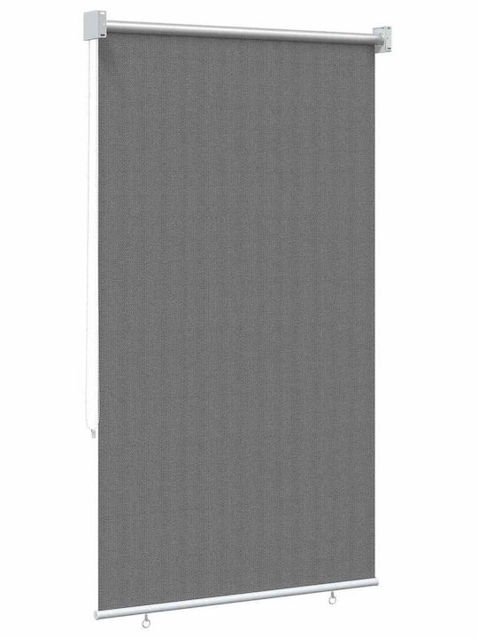 vidaXL Πλαϊνό Ρολό Σκίασης Βεράντας με Led Γκρι 0.6x2.3m
