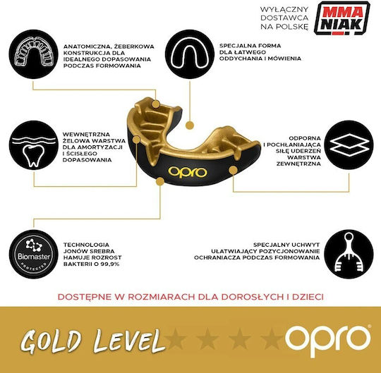 Opro Gold England Rugby Mouthguard White Red
