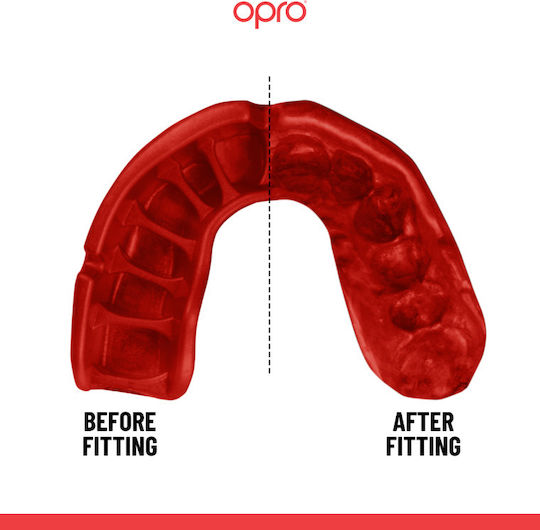 Opro Gold England Rugby Mouthguard White Red