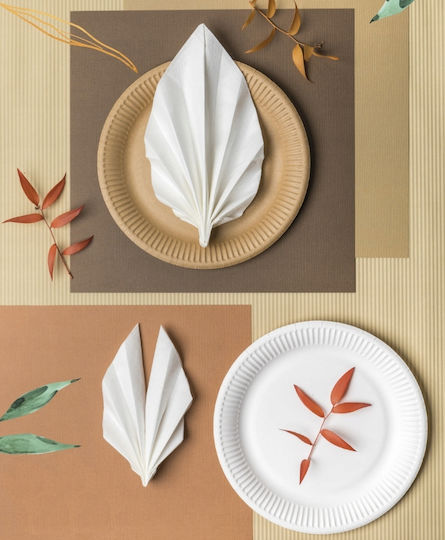 Eco White Plates 22.7cm 50pcs