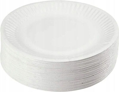 Eco White Plates 22.7cm 50pcs