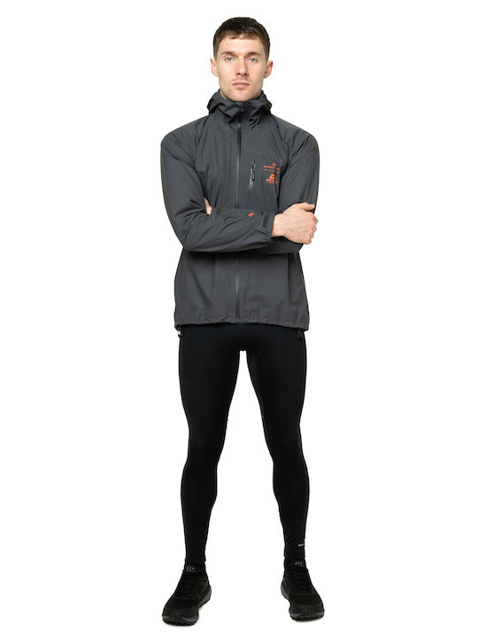 Winter Hardshell Waterproof and Windproof Jacket Grey Red