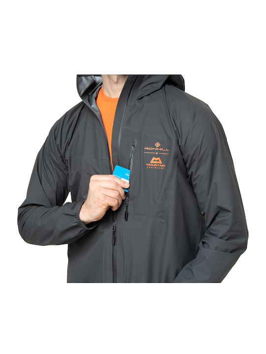 Winter Hardshell Waterproof and Windproof Jacket Grey Red