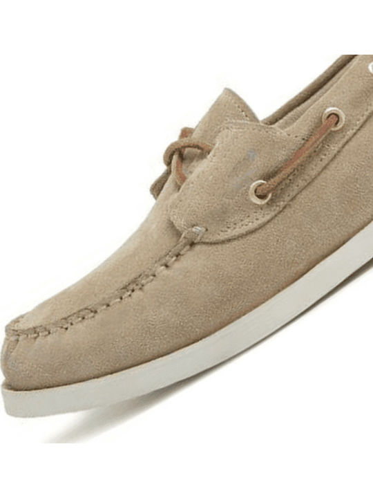 Boat Suede Ανδρικά Μοκασίνια σε Μπεζ Χρώμα