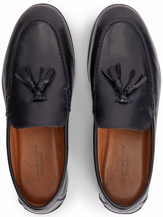 Leather Men's Moccasins in Black Color FM0FM05891 BDS
