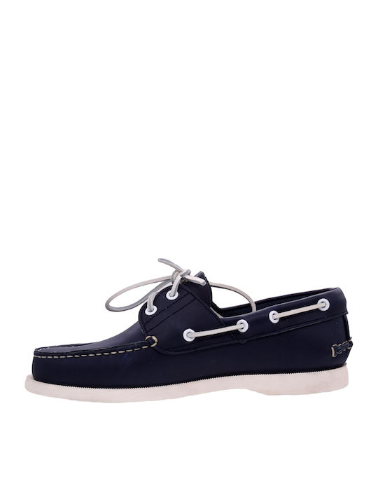 Δερμάτινα Ανδρικά Boat Shoes σε Μπλε Χρώμα