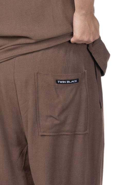 Παντελόνι σε Relaxed Εφαρμογή Brown