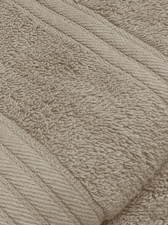 To megalo pazari Bath Towel 70x140cm Beige Weight 500gr/m²