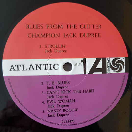 Champion Jack Dupree Blues From Gutter Vinyl