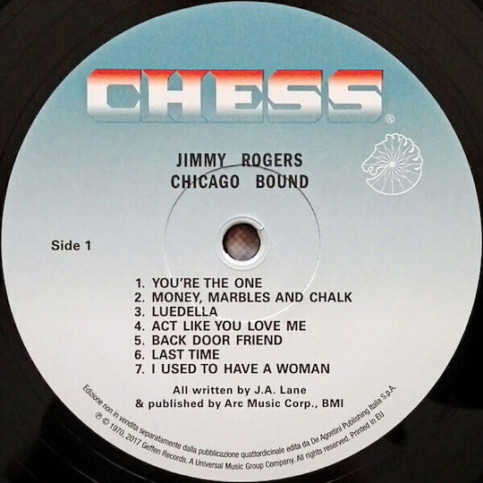 Jimmy Rogers Little Walter Muddy Waters Chicago Bound Vinyl