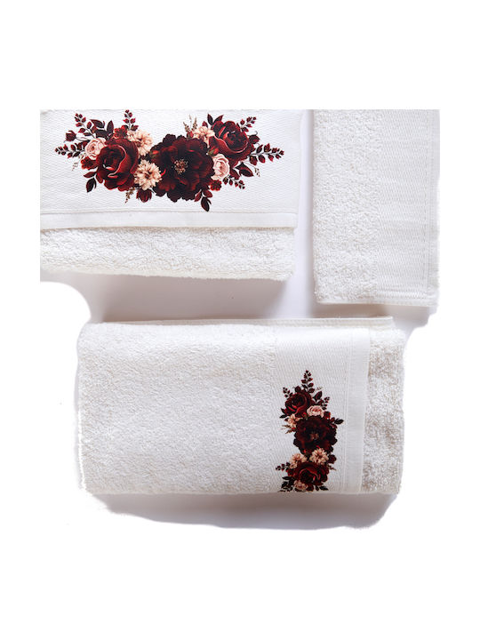 Comfort Set Prosoape De Baie 3 Bucăți Burgundia