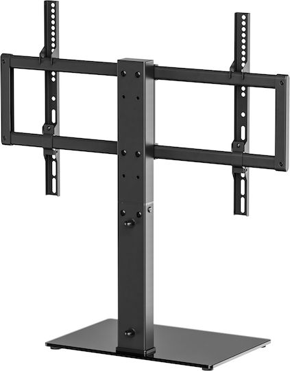 Powertech PT-1565 Επιτραπέζια Βάση Τηλεόρασης έως 75" και 40kg Ασημί
