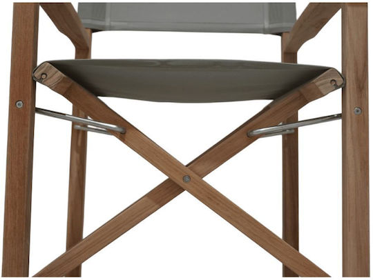 Director Chair Wooden Taupe 58x52x86cm