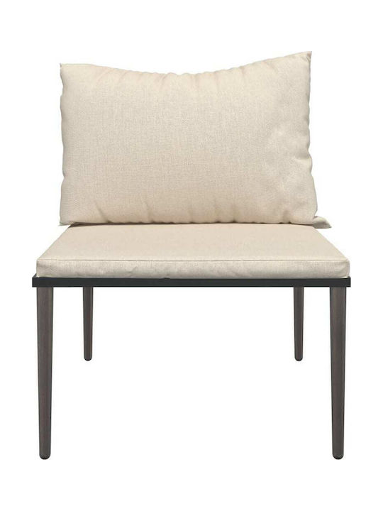 Gartenstühle Rattan Graue mit Kissen 55x58.5x24cm