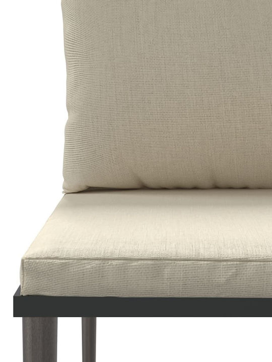 Gartenstühle Rattan Graue mit Kissen 55x58.5x24cm