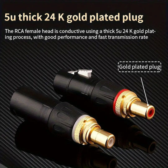 RCA MICACC126 Конвертор XLR женски към RCA мъжки