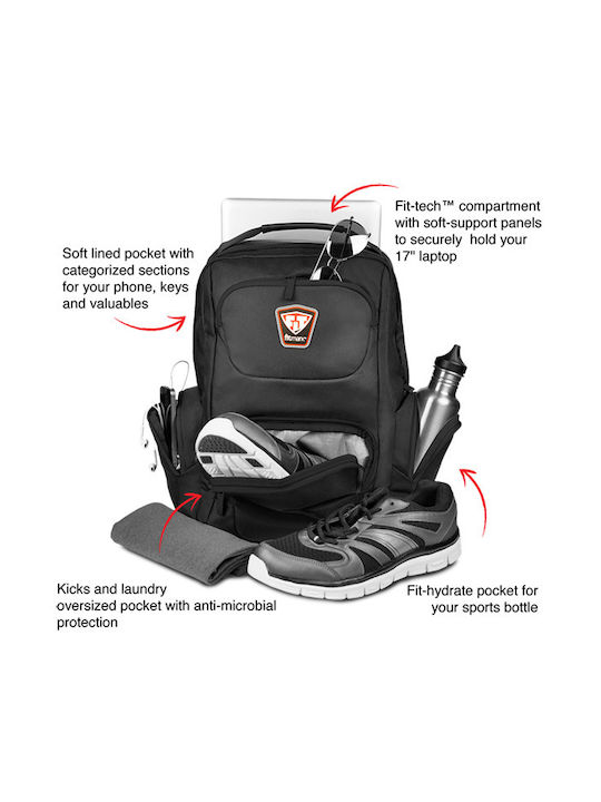 Fitmark FMH Sports Sporttaschen Rucksack Für Fitnessstudio Schwarz