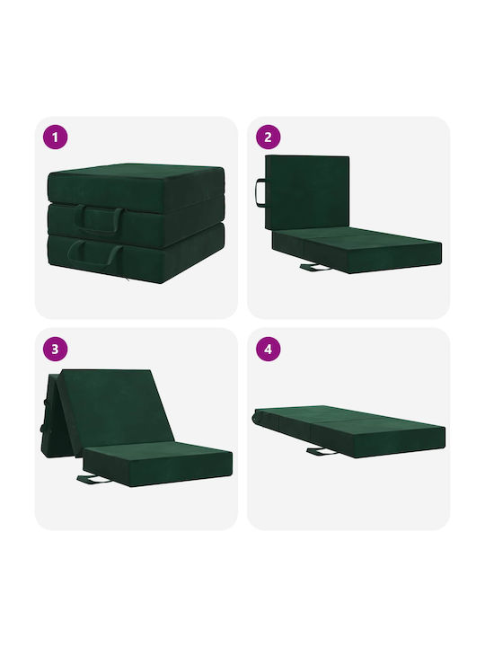 Armchair Bed Dark Green 75x67x45cm