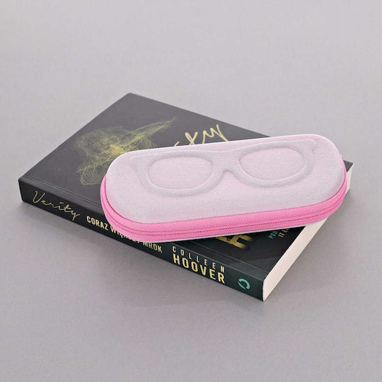 Pink Zipper Glasses Case Et-120a