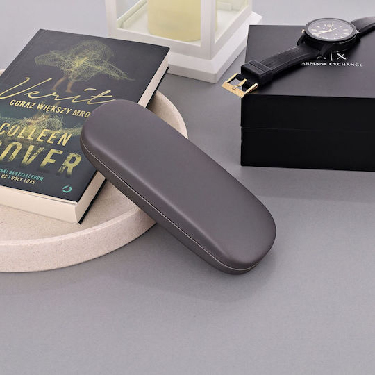 Stylion Klassische Brillentasche Hart mit Magnetischem Verschluss Grau