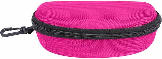 Glasses Case Zipper Pouch Carabiner Pink Color