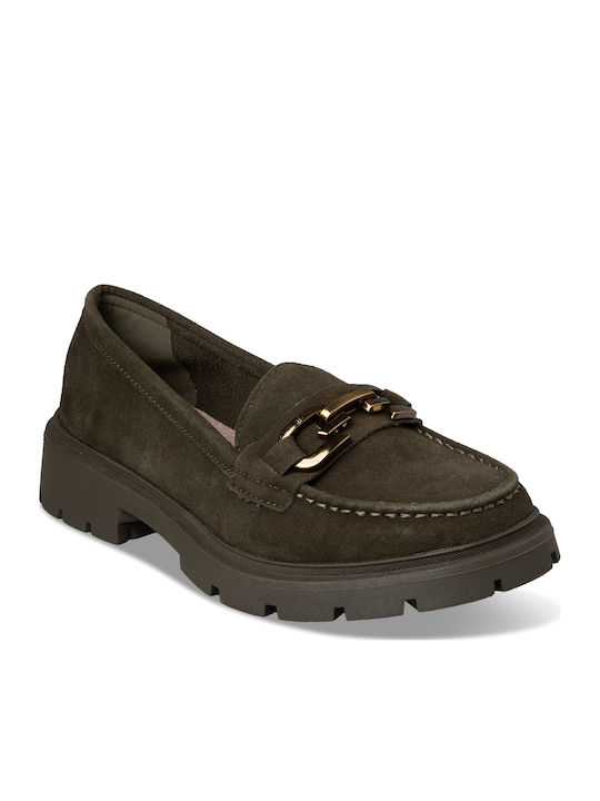 Women's Loafers in Green Colour