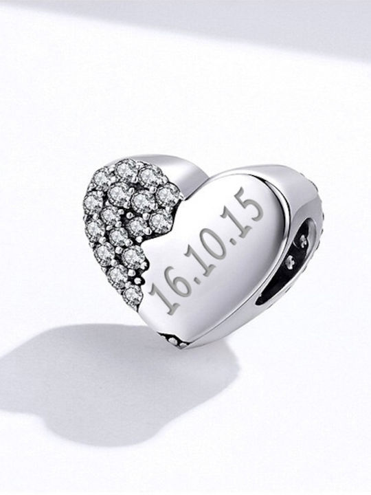 Pandora Charms Heart Charms Pendant Engraving Silver 925