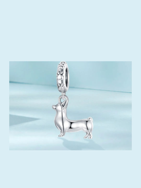 Pandora Hängende Charms Anhänger Corgi Hund Silber 925 Charms Trusky