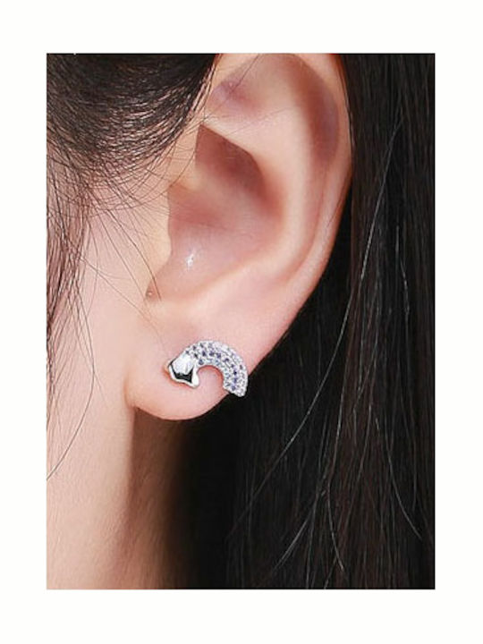 Silver Earrings Rainbow Earrings Silver S925