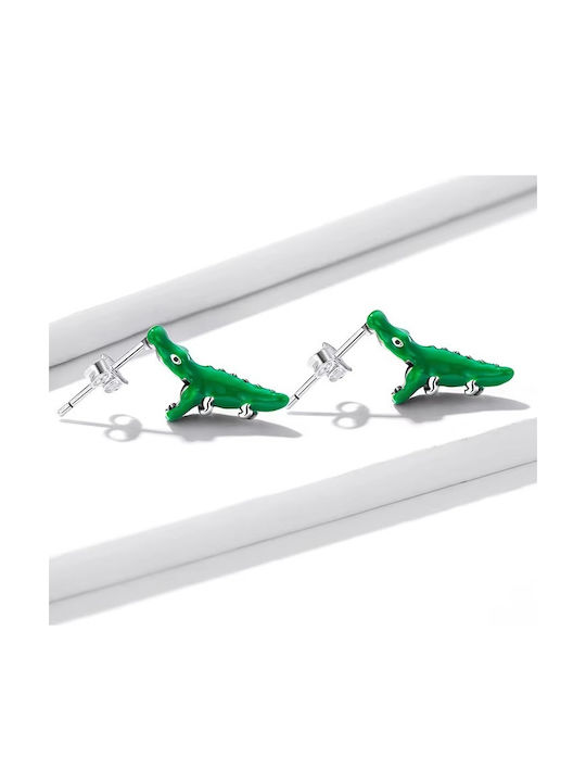 Silver Earrings Earrings Girls Crocodile 925 Silver Trusky