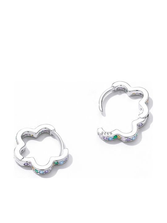 Silver Earrings Colorful Flower Earrings 925 Silver Earrings Trusky