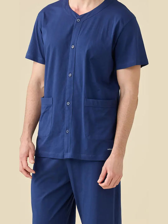 Noidinotte Summer Men's Pyjamas Navy Blue