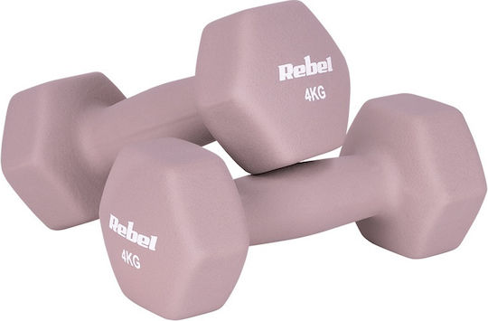 Rebel Set Haltere Hexagonale din Neopren 10 Bucăți Greutate Totală 30kg