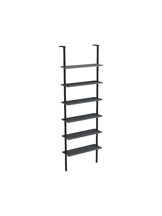 Bücherregal Dimmo Anthrazit-Schwarz 60x20x180cm