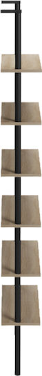 Βιβλιοθήκη Dimmo Sonoma-μαύρο 60x20x180εκ.