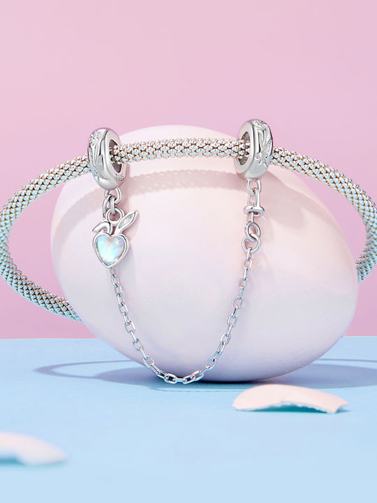 Pandora Charms Lanț De Siguranță Inimă Argint 925 Charms Trusky