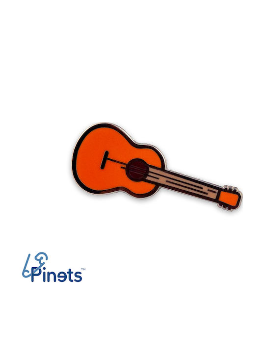 Pinets Acoustic Guitar Orange Pin