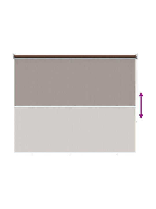 vidaXL Rollos Partieller Blackout Braune P120xH140cm 42036145