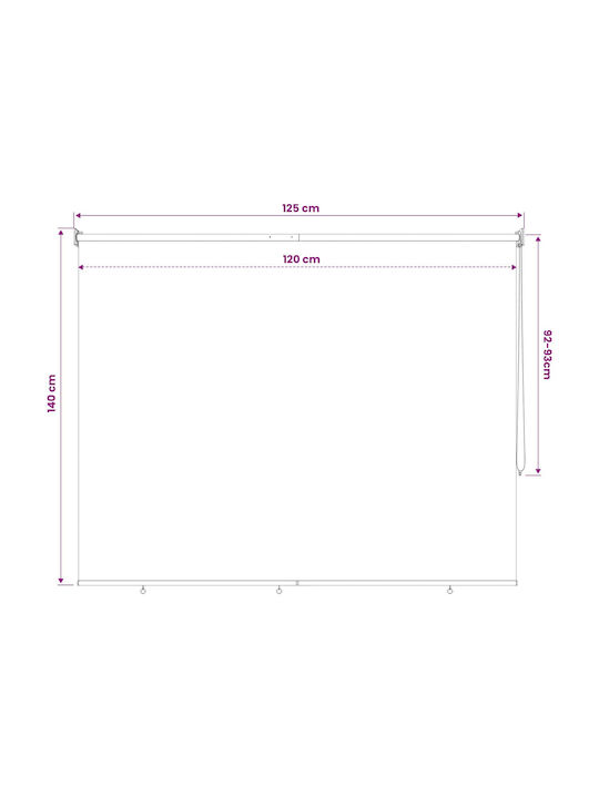 vidaXL Roller Blinds Partial Blackout Orange W120xH140cm 42035989