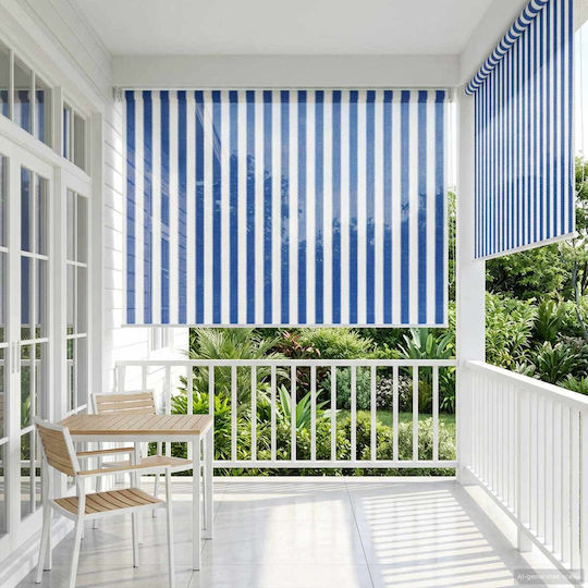 vidaXL Roller Blinds Partial Blackout Blue W125xH140cm 42035963