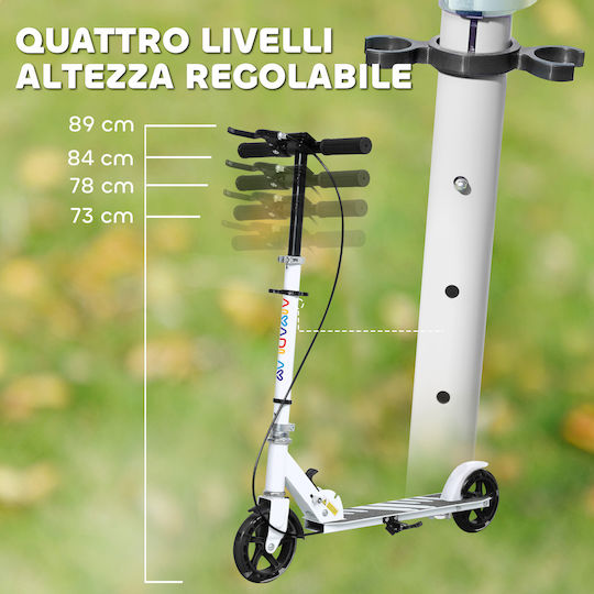 Aiyaplay Kids Scooter Foldable 2-Wheel for 3+ Years White