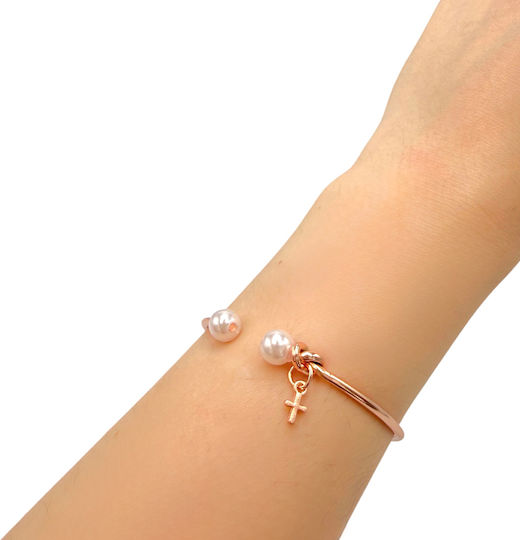 Riniotis Christening Charm Handcuff Metal Rose Gold 25 Pieces M305L