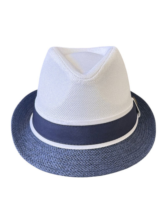 DENIA ACCESSORIES Stoffartiges Herrenhut Fedora Blau