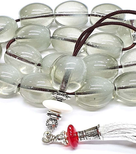 Roloi Komboloi Worry Beads with 17 Beads Length 33cm Transparent
