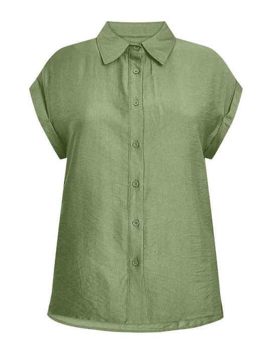 Celestino Women's Viscose Shirt Khaki