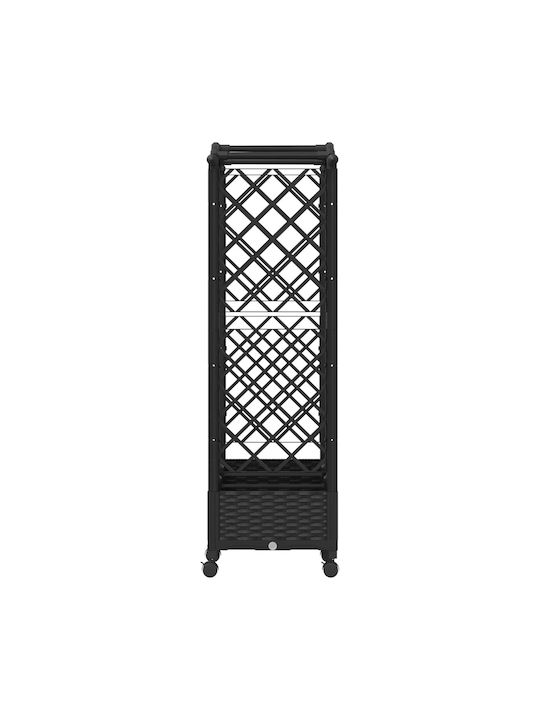 vidaXL Planter Box Din Plastic Negru 169x40x129 cm