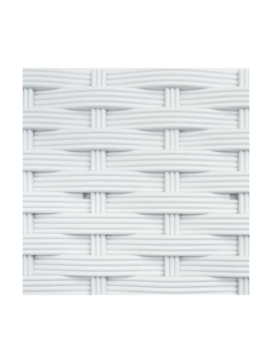 vidaXL Set of 3 White Plastic Planter Boxes